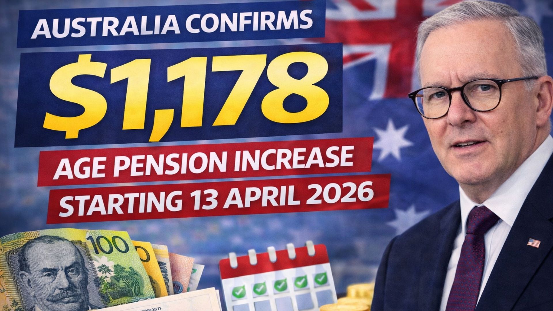 $1,178 Age Pension Increase Starting 13 April 2026